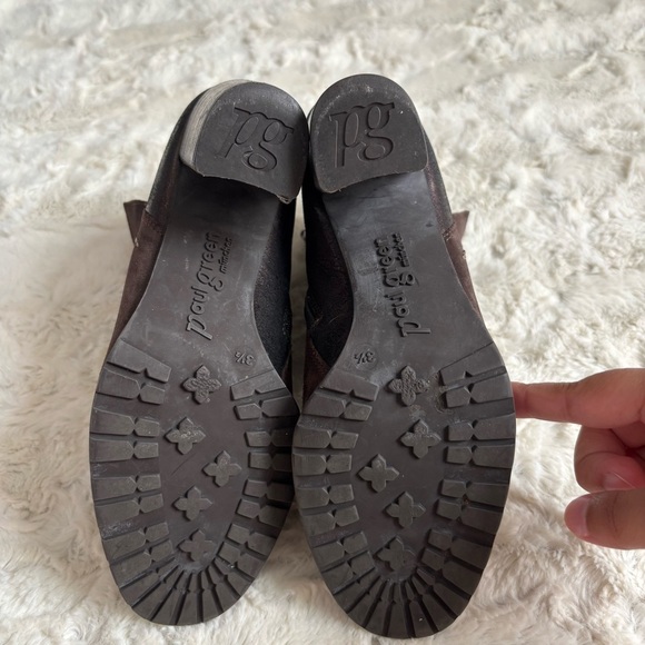 Paul Green Women's Size 3 1/2 (US 6) Brown Suede Leather Ankle Boots - Picture 6 of 6